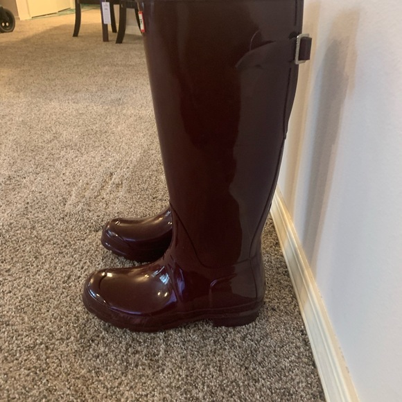 Hunter Original Refined Tall Gloss Rain Boots - Picture 3 of 3